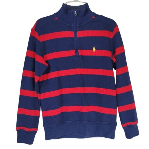 Polo Ralph Lauren Other - 20250110 Polo Ralph Lauren Stripes Pullover Sweater Quarter Zip Size 8